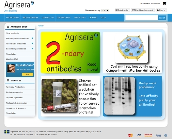 Agrisera website with a new design