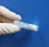 Tube with lyophilized antibody powder